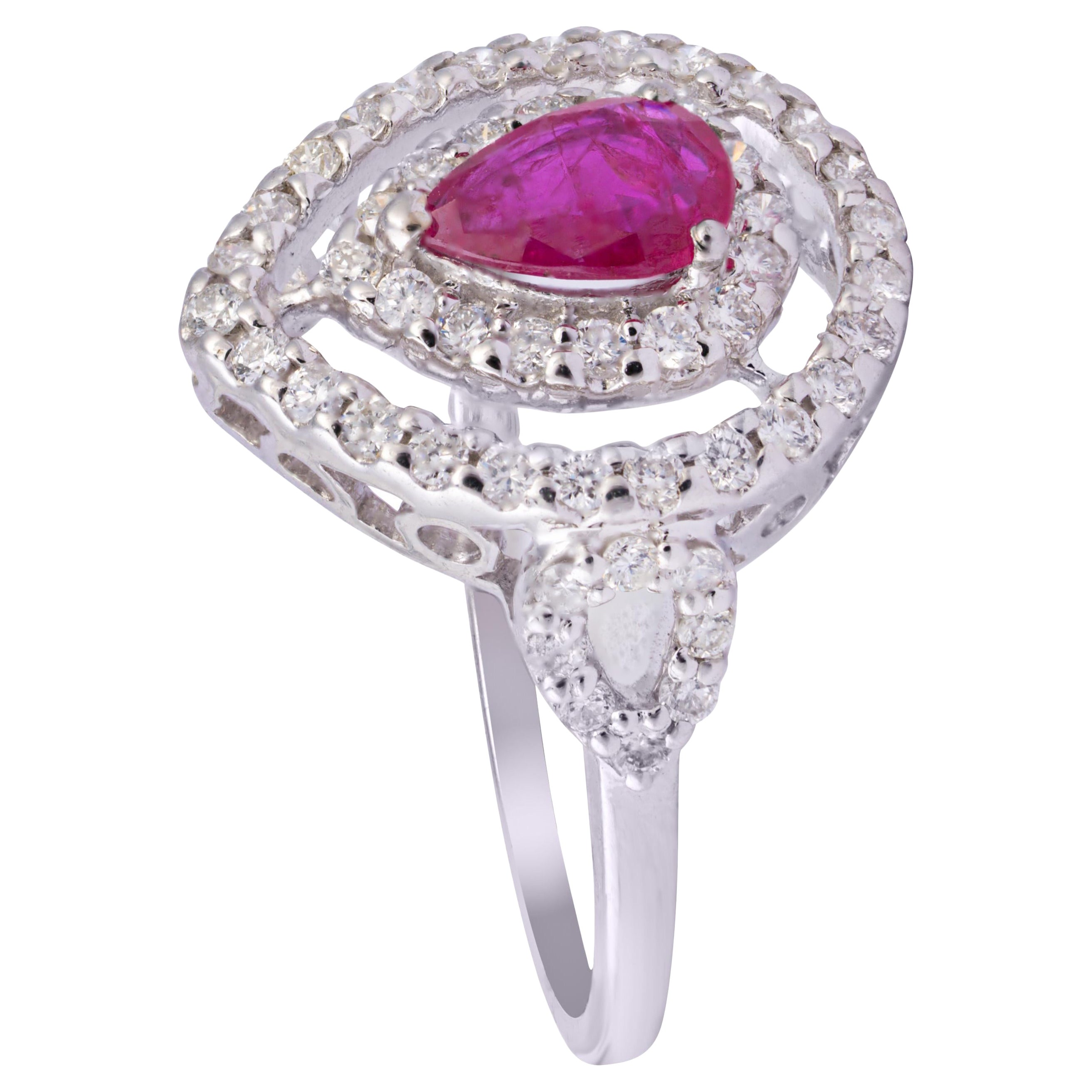 18k gold Diamond Ruby Ring