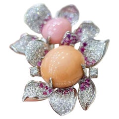 【Conchéa】Twilight Garden Conch Pearl Floral Ring — 11.02ct
