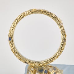 18 Karat Gold Diamond Sapphire Starry Night Infinity Ring