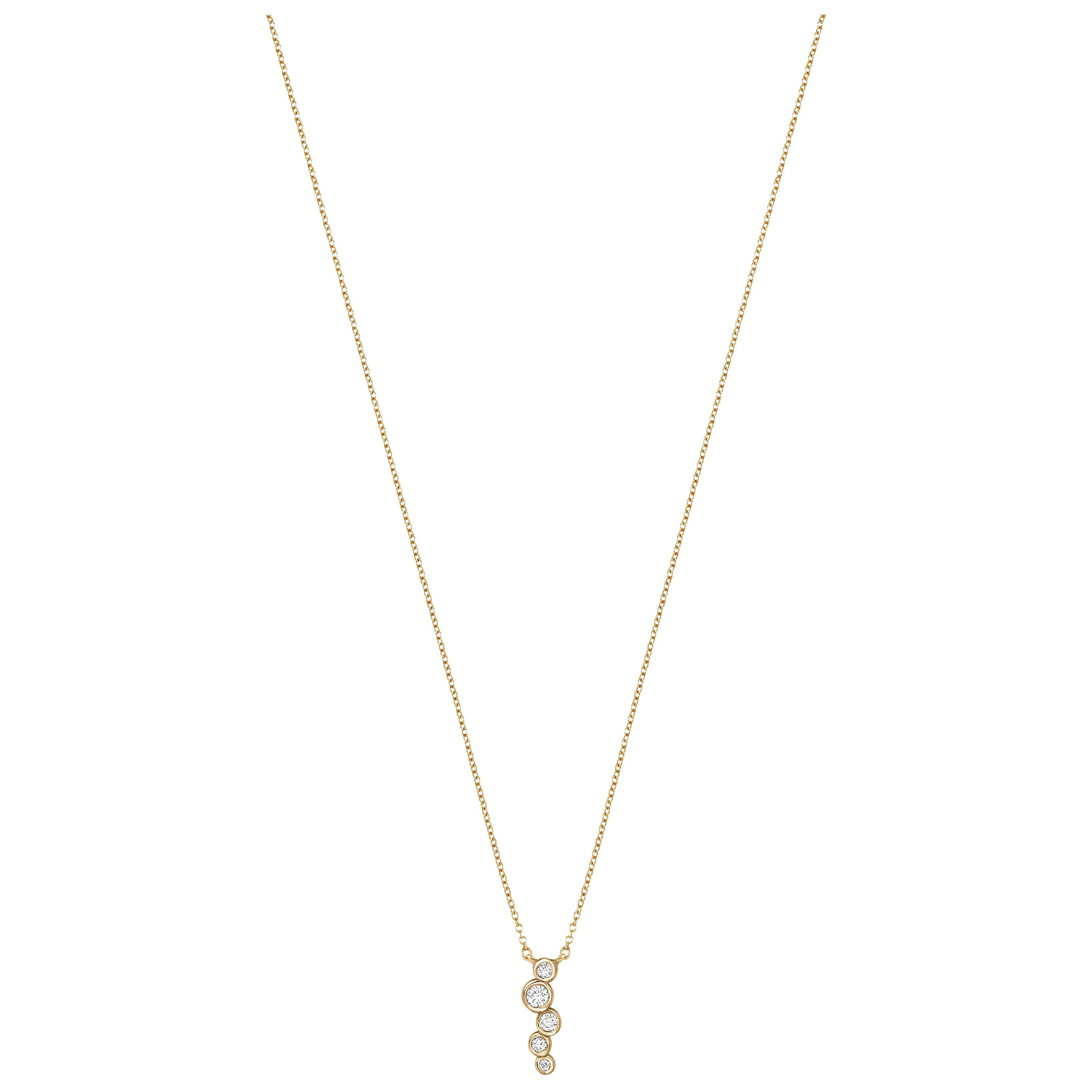 Pendentif petite Cascade en or 18k et diamants