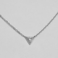 18k Gold Diamond Solitaire Necklace Layering Necklace Bridesmaid Gift