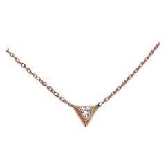 Collar Solitario de Diamantes de Oro de 18k Collar por capas Regalo de Dama de Honor