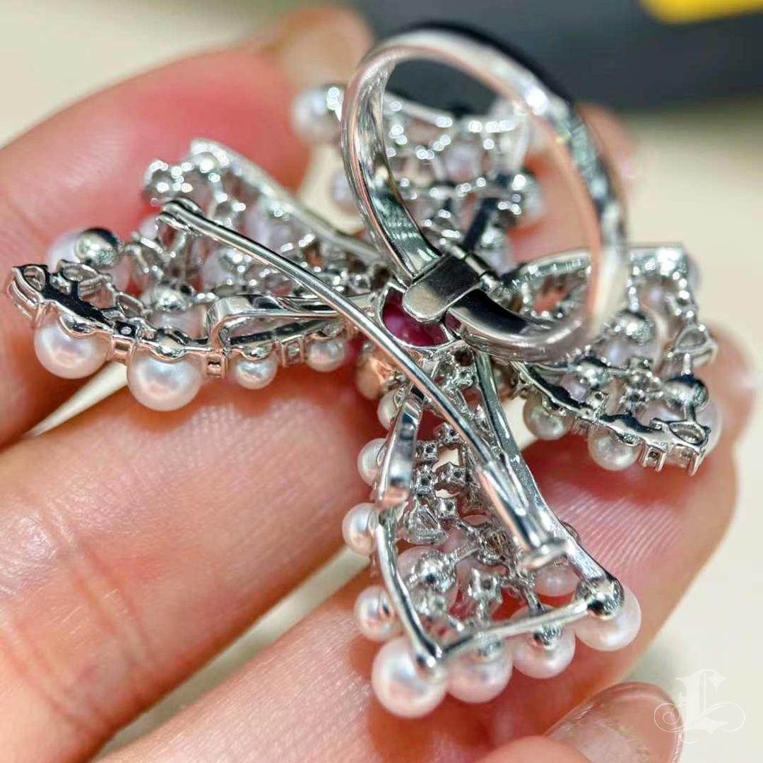 Conchéa】 Gioiello di perle di conchiglia a 3 vie Aurora Stellar Bloom Convertibile - 2,4ct in vendita 7