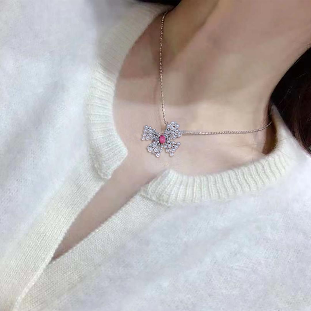 Conchéa】 Gioiello di perle di conchiglia a 3 vie Aurora Stellar Bloom Convertibile - 2,4ct in vendita 10