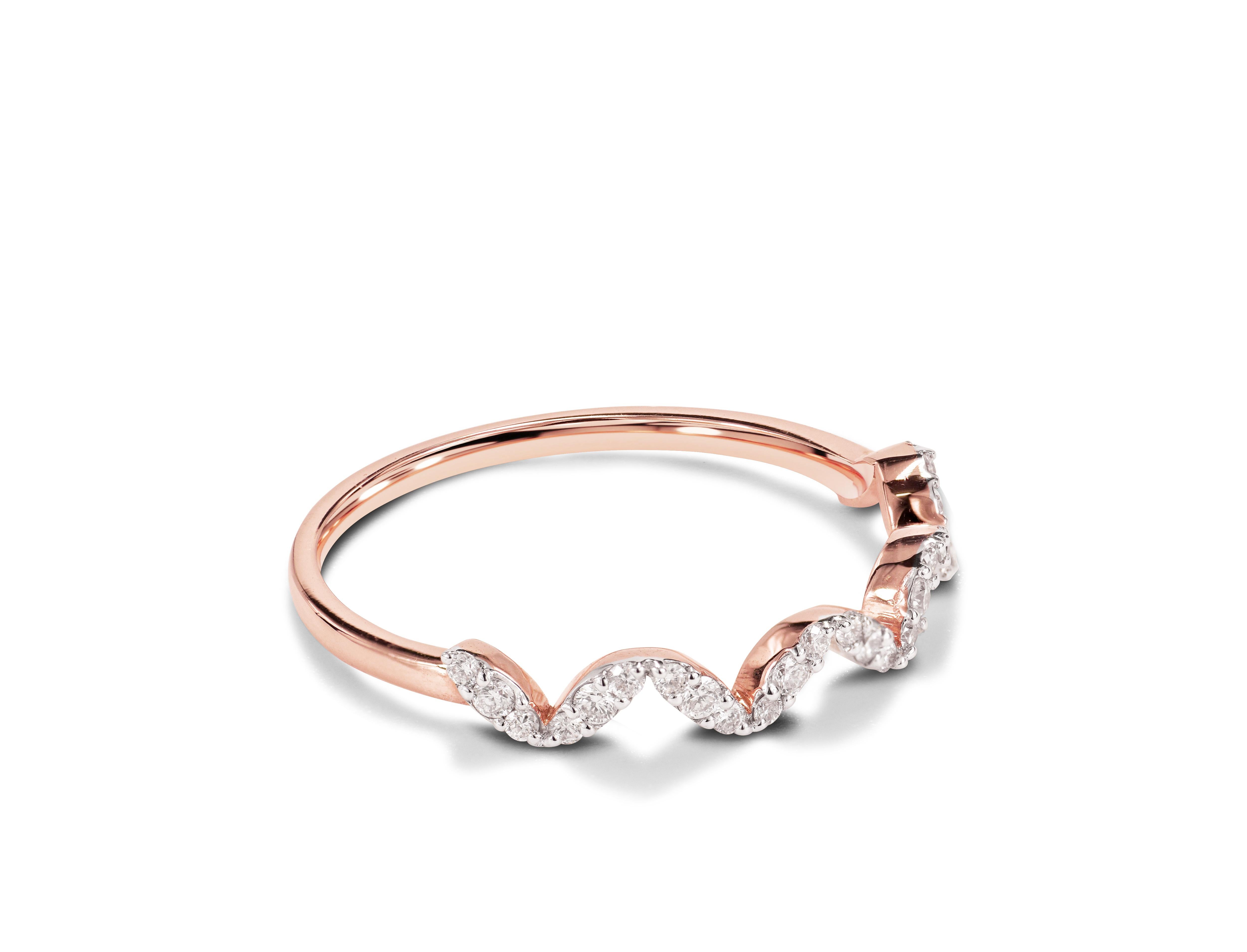For Sale:  18k Gold Diamond Wedding Band Ring Half Eternity Ring Engagement Ring 3
