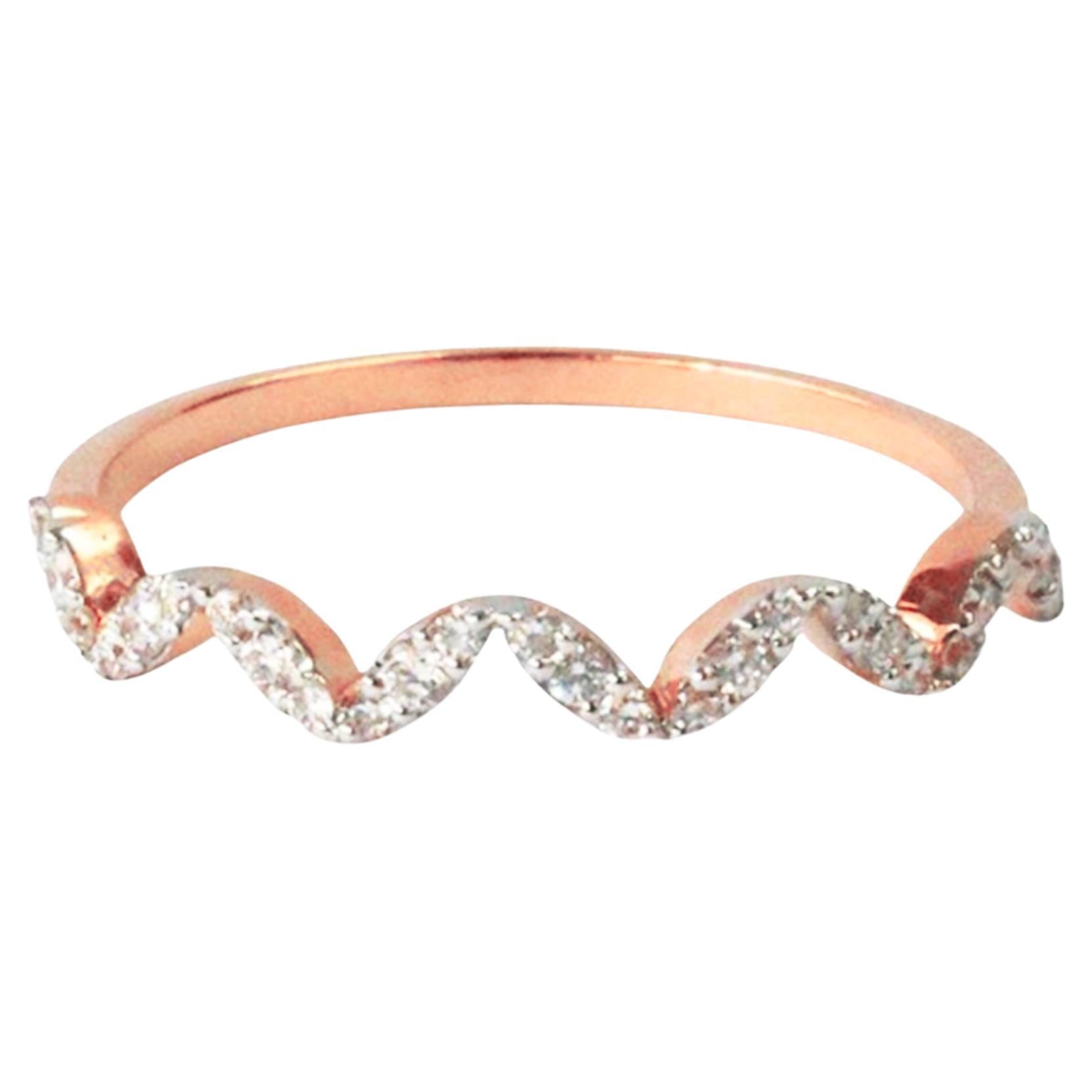For Sale:  18k Gold Diamond Wedding Band Ring Half Eternity Ring Engagement Ring 2