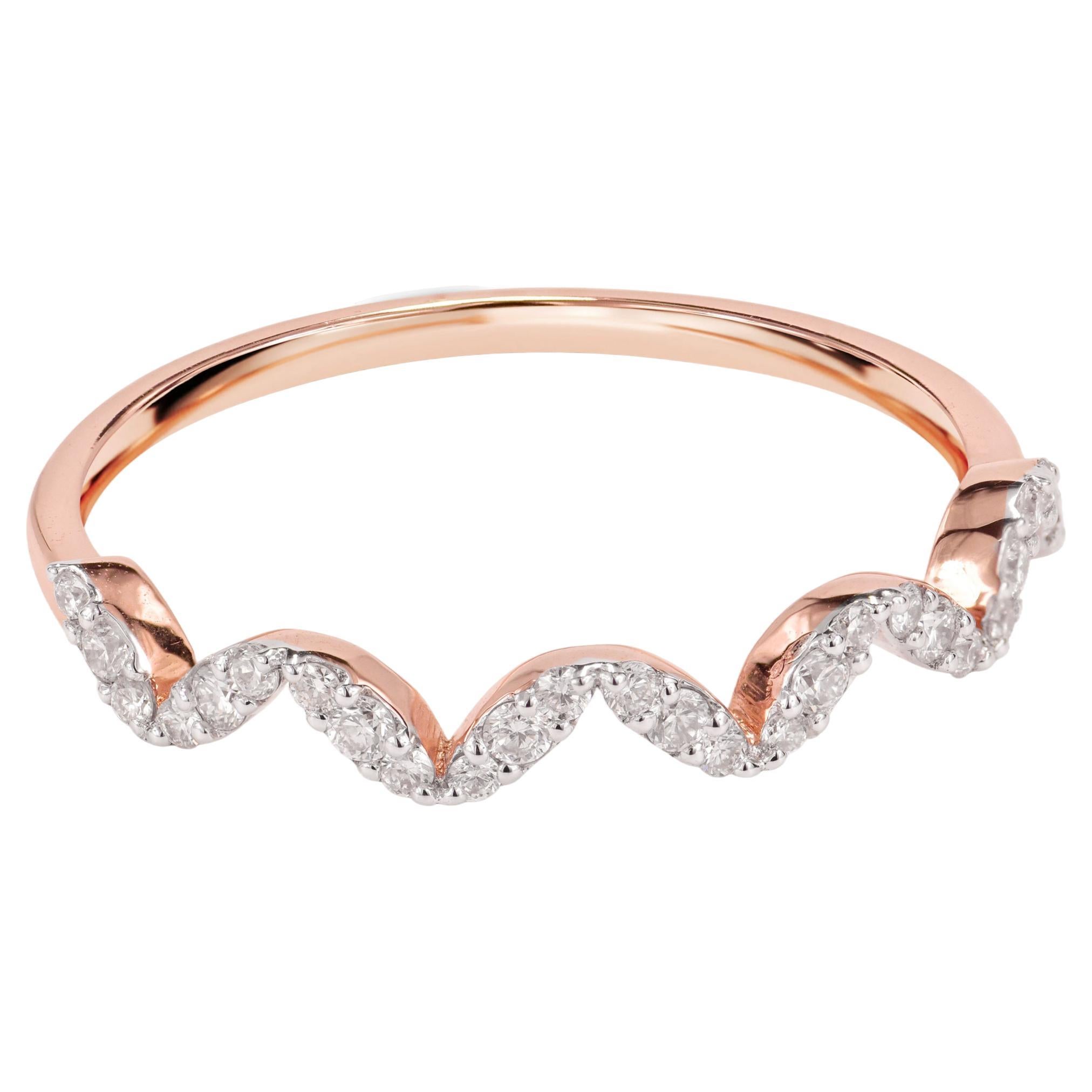 For Sale:  18k Gold Diamond Wedding Band Ring Half Eternity Ring Engagement Ring