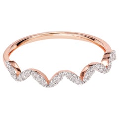 18 Karat Gold Diamant Ehering Verlobungsring Halb-Eternity-Ring