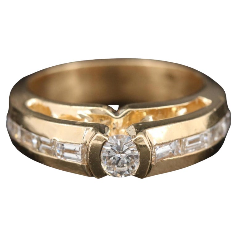 Customizable 18K Gold Diamonds Engagement Ring, Unique Diamond Wedding
