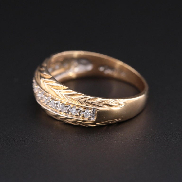 Customizable 18K Gold Diamonds Engagement Ring, Unique Diamond Wedding