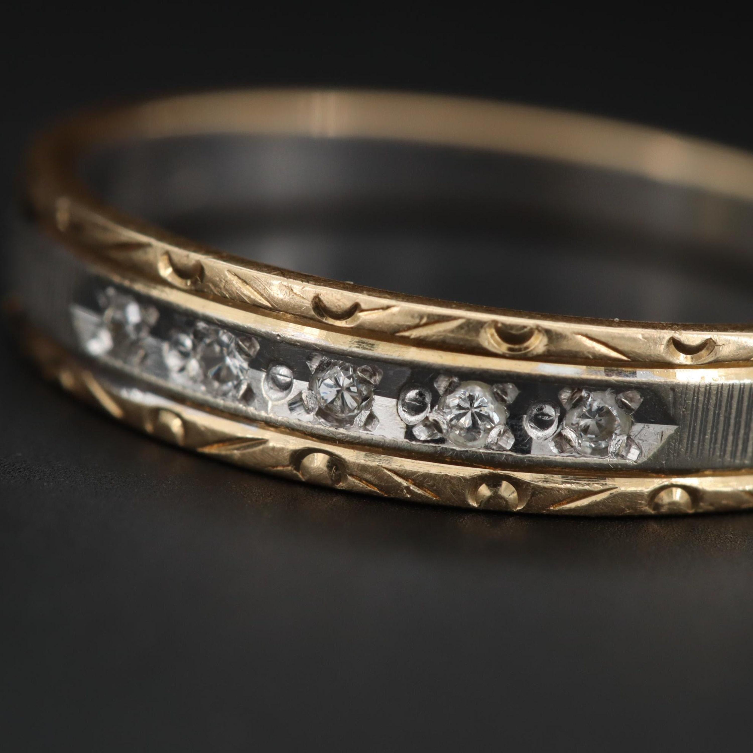 Im Angebot: Verlobungsring aus 18 Karat Gold mit Diamanten, einzigartiger Diamant-Ehering für sie () 6