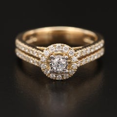 Vintage zertifiziert natürlichen Diamanten Verlobungsring in 18K Gold, Bridal Ring