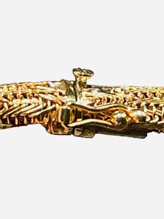 18K Gold Diamonds French Scarf Like Necklace