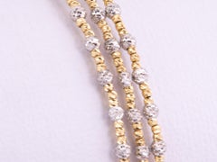 Pulsera rígida flexible de oro de 18 quilates en dos tonos, blanco y amarillo, 4,71 g, R2071