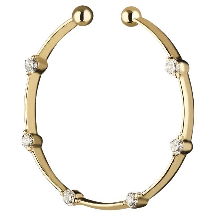 Bracciale per orecchie in oro 18k con diamanti in vendita