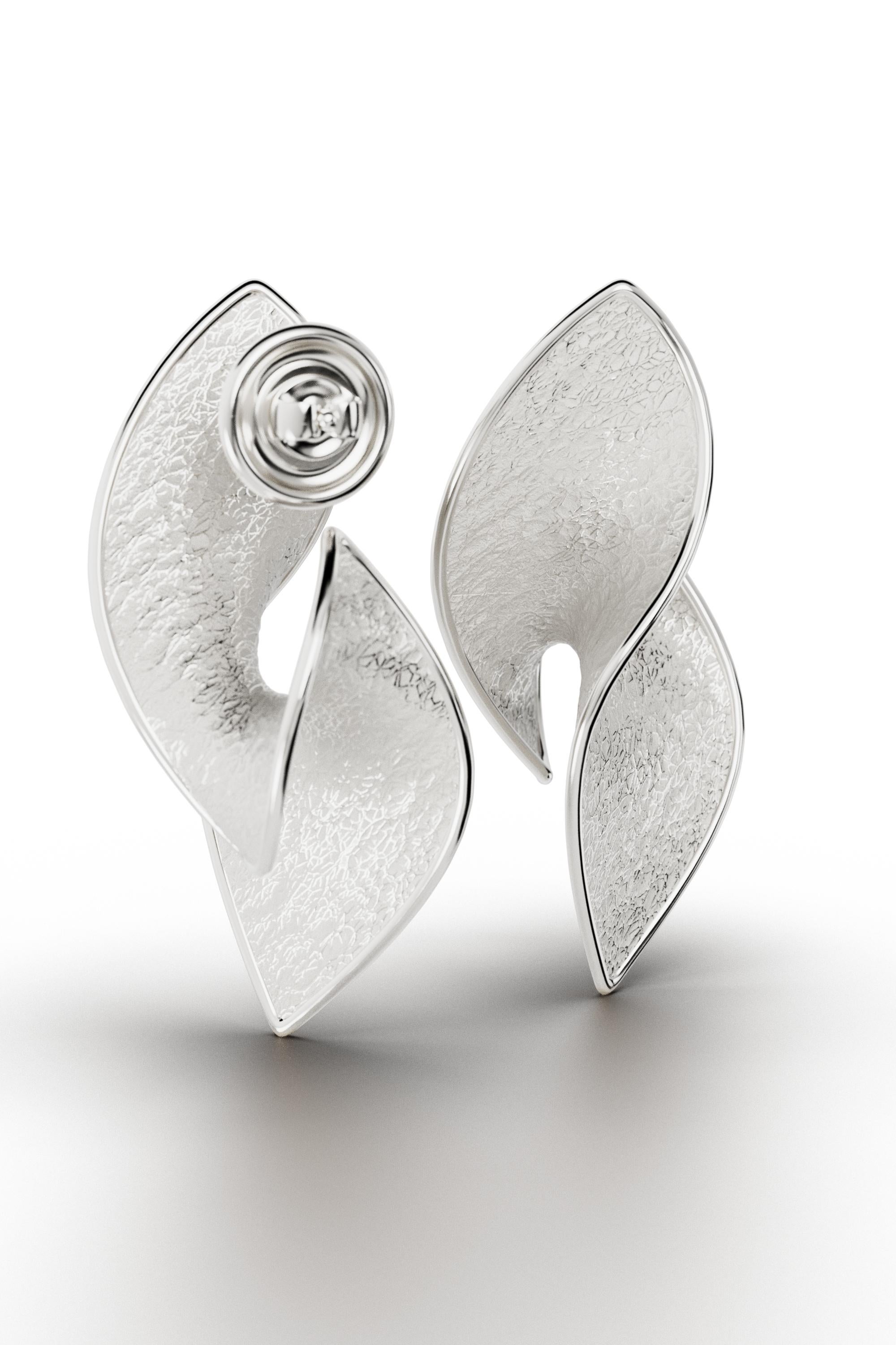 Ohrringe aus 18 Karat Gold, hergestellt in Italien von Oltremare Gioielli Moderner italienischer Schmuck im Angebot 5