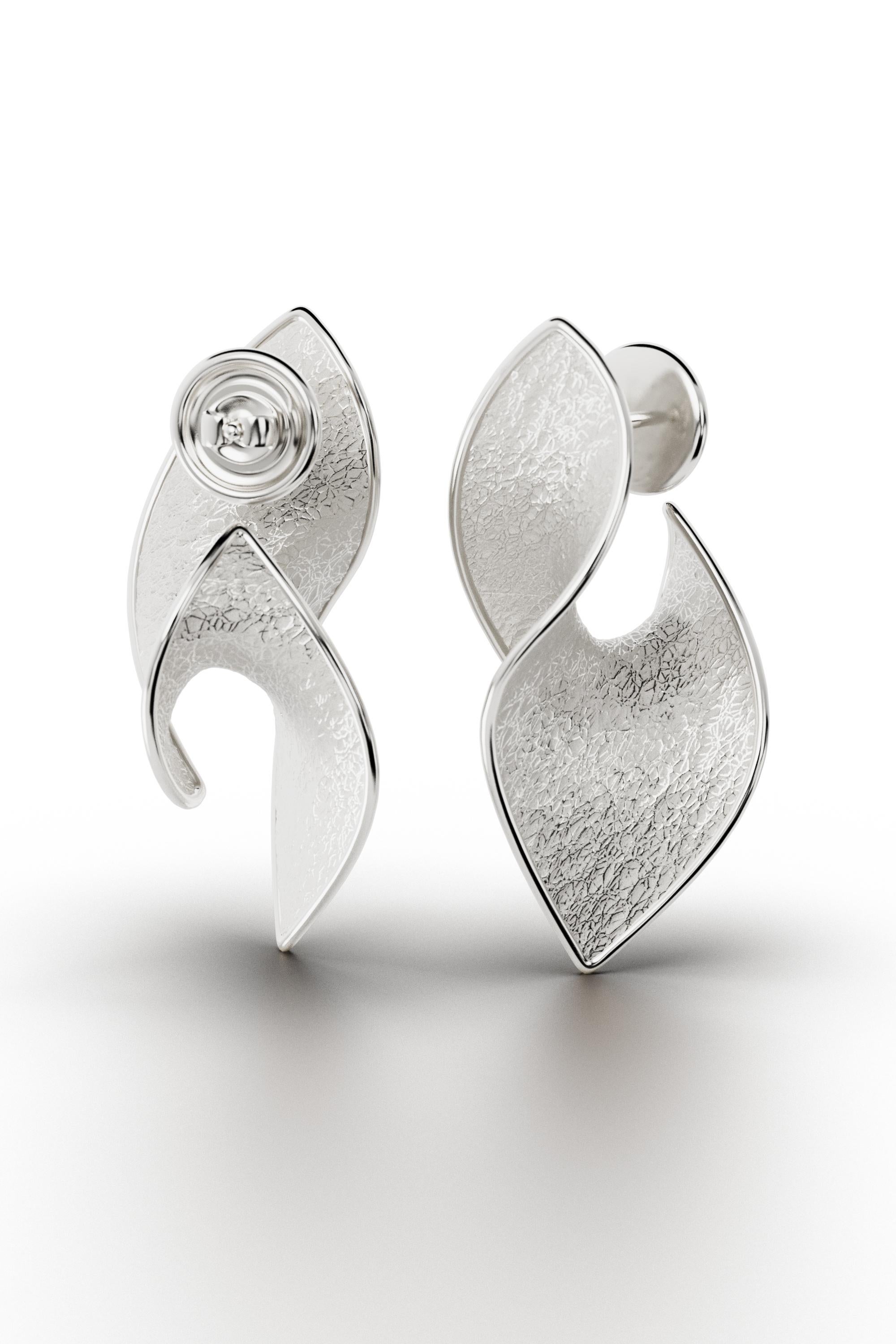 Ohrringe aus 18 Karat Gold, hergestellt in Italien von Oltremare Gioielli Moderner italienischer Schmuck im Angebot 6