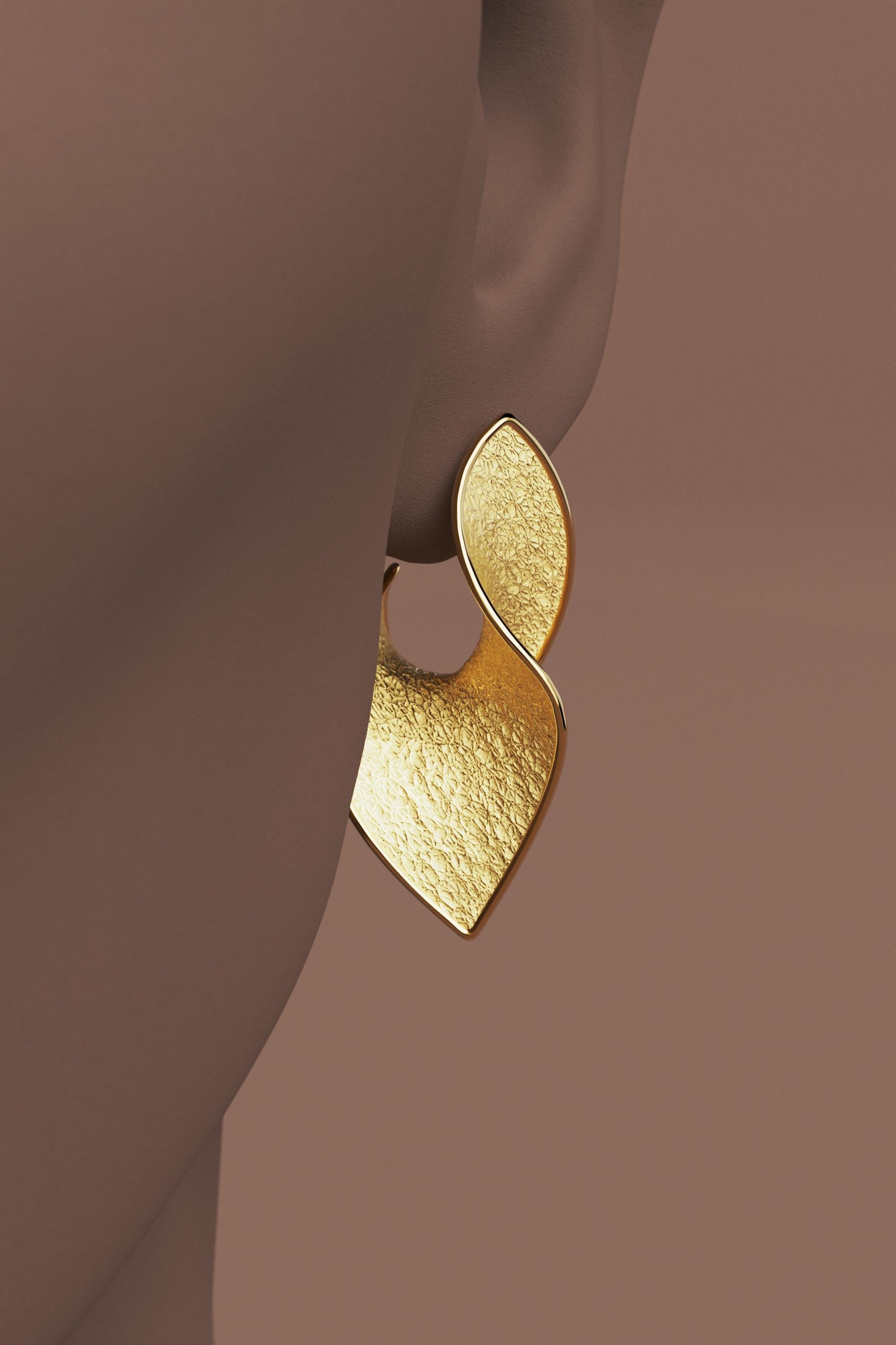 Ohrringe aus 18 Karat Gold, hergestellt in Italien von Oltremare Gioielli Moderner italienischer Schmuck im Angebot 7