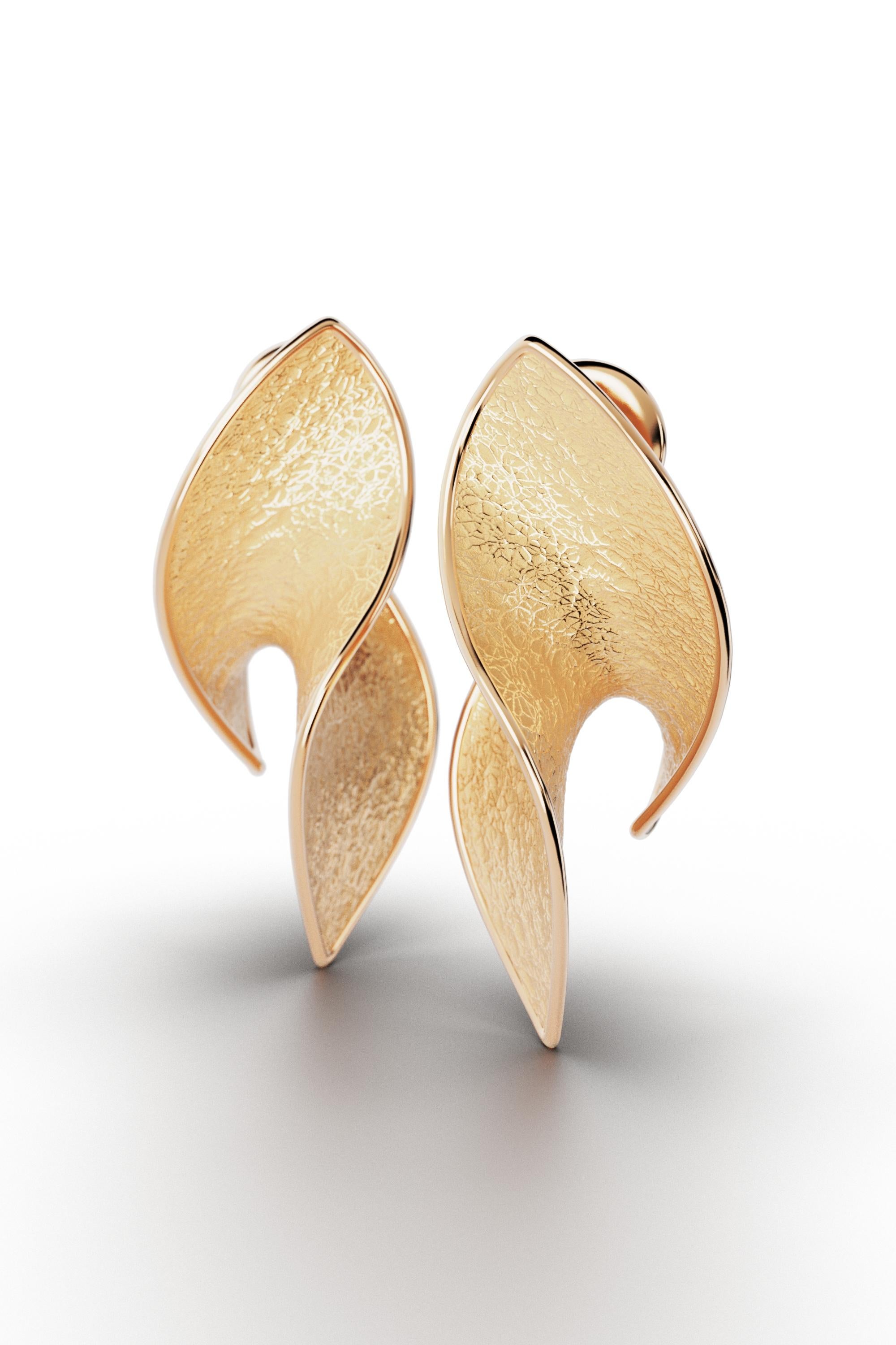 Ohrringe aus 18 Karat Gold, hergestellt in Italien von Oltremare Gioielli Moderner italienischer Schmuck im Angebot 2
