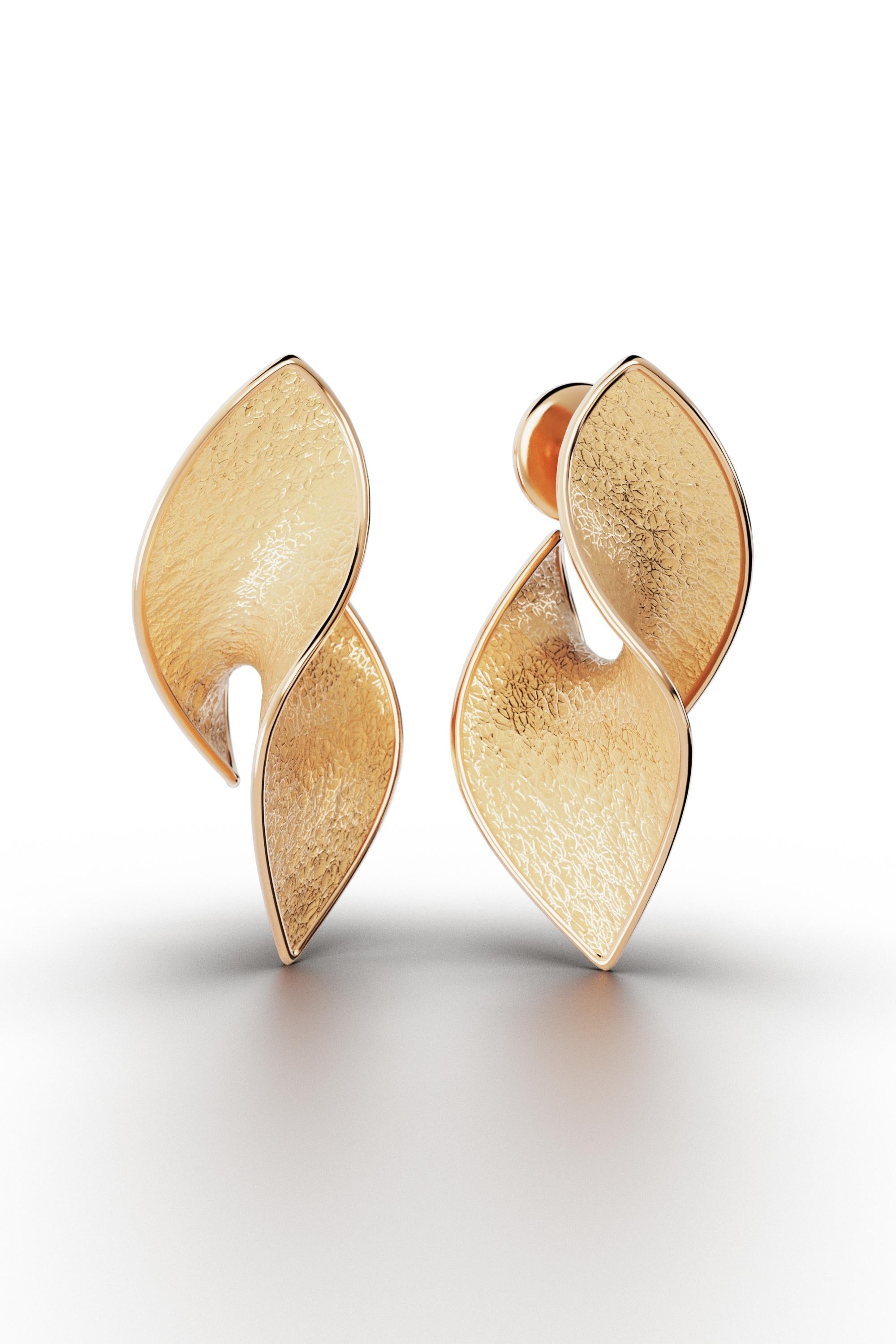 Ohrringe aus 18 Karat Gold, hergestellt in Italien von Oltremare Gioielli Moderner italienischer Schmuck im Angebot 3