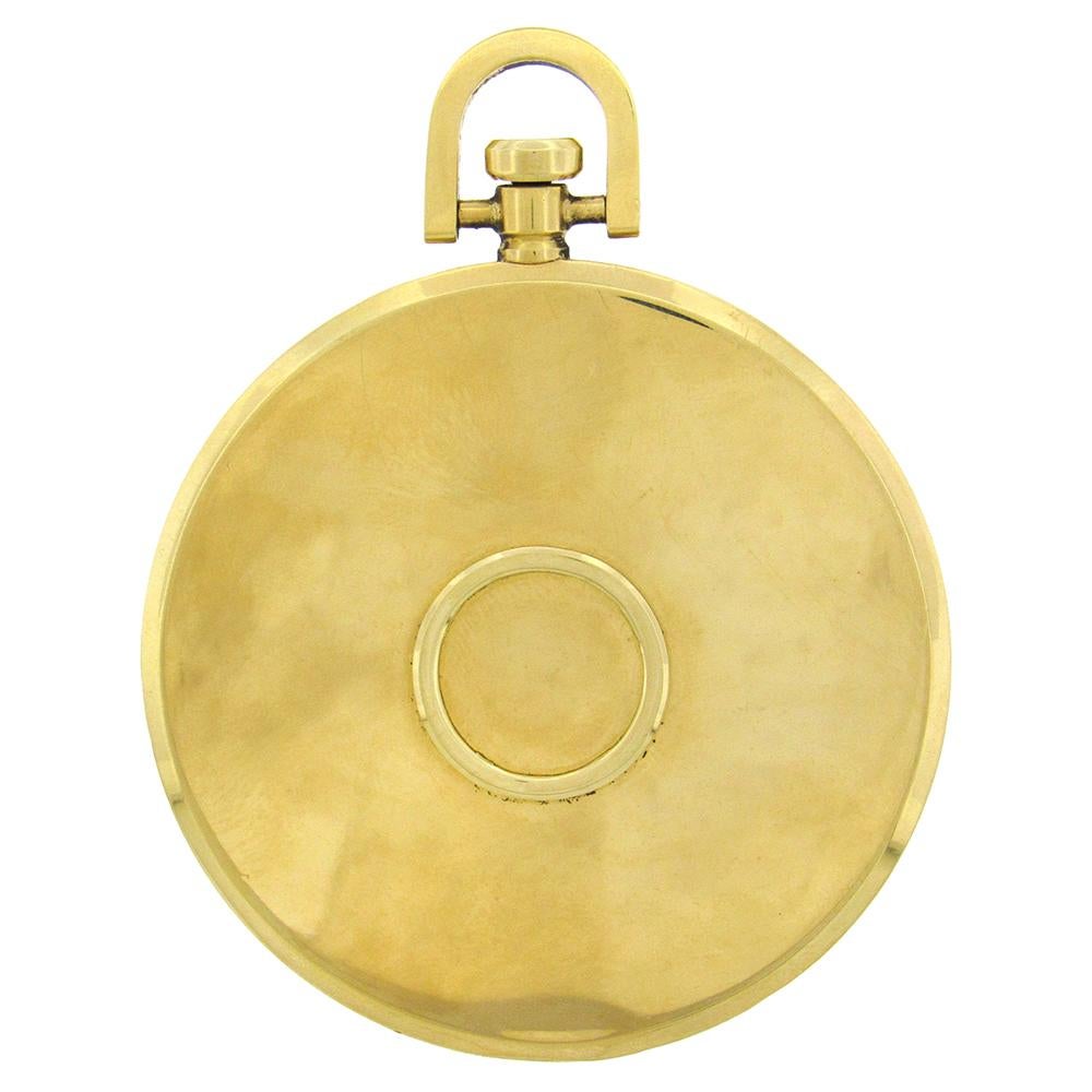 18 Karat Gold E.Gubelin Oversize-Taschenuhr mit offenem Zifferblatt für Damen oder Herren im Angebot