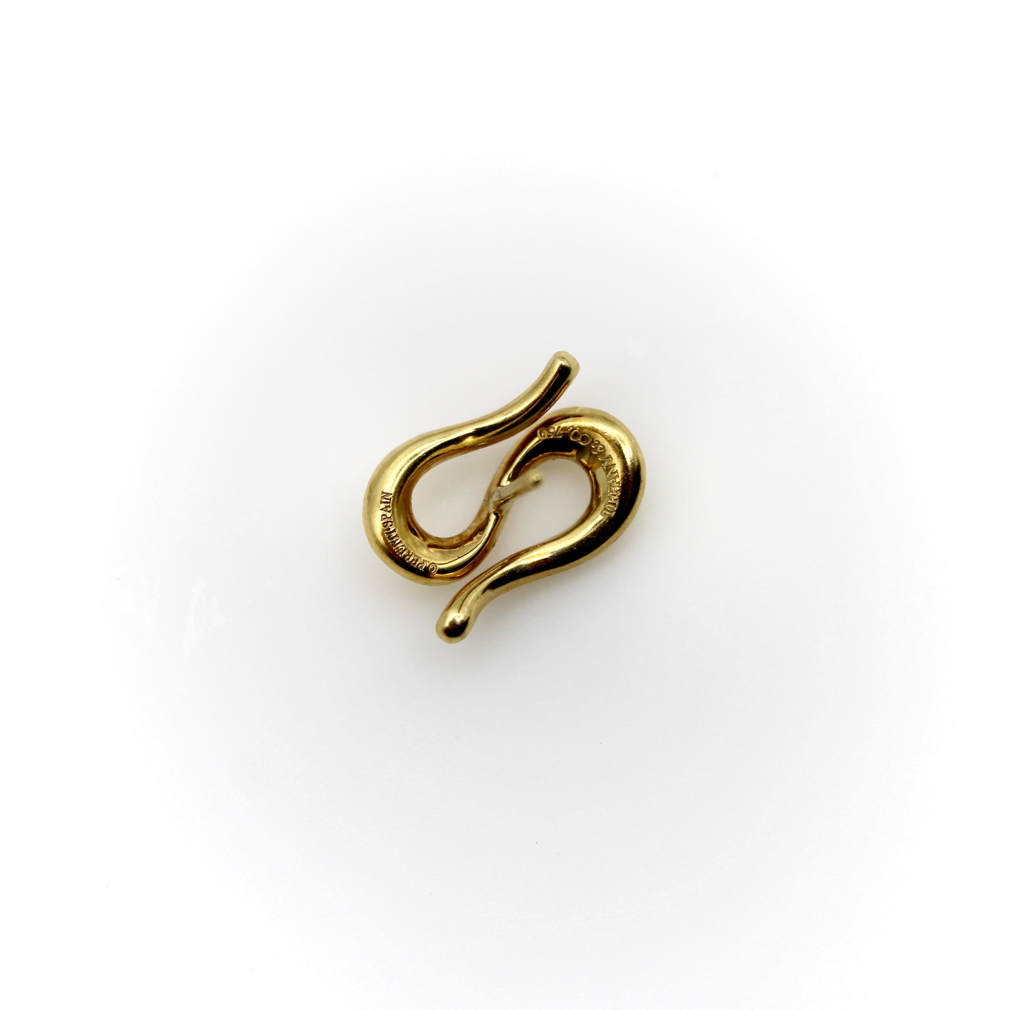 18k Gold Elsa Peretti Snake Stud Earrings by Tiffany & Co. In Good Condition In Venice, CA