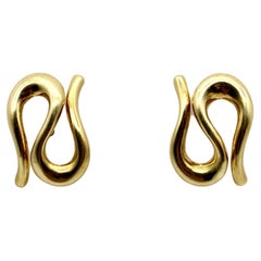 Vintage 18k Gold Elsa Peretti Snake Stud Earrings by Tiffany & Co.