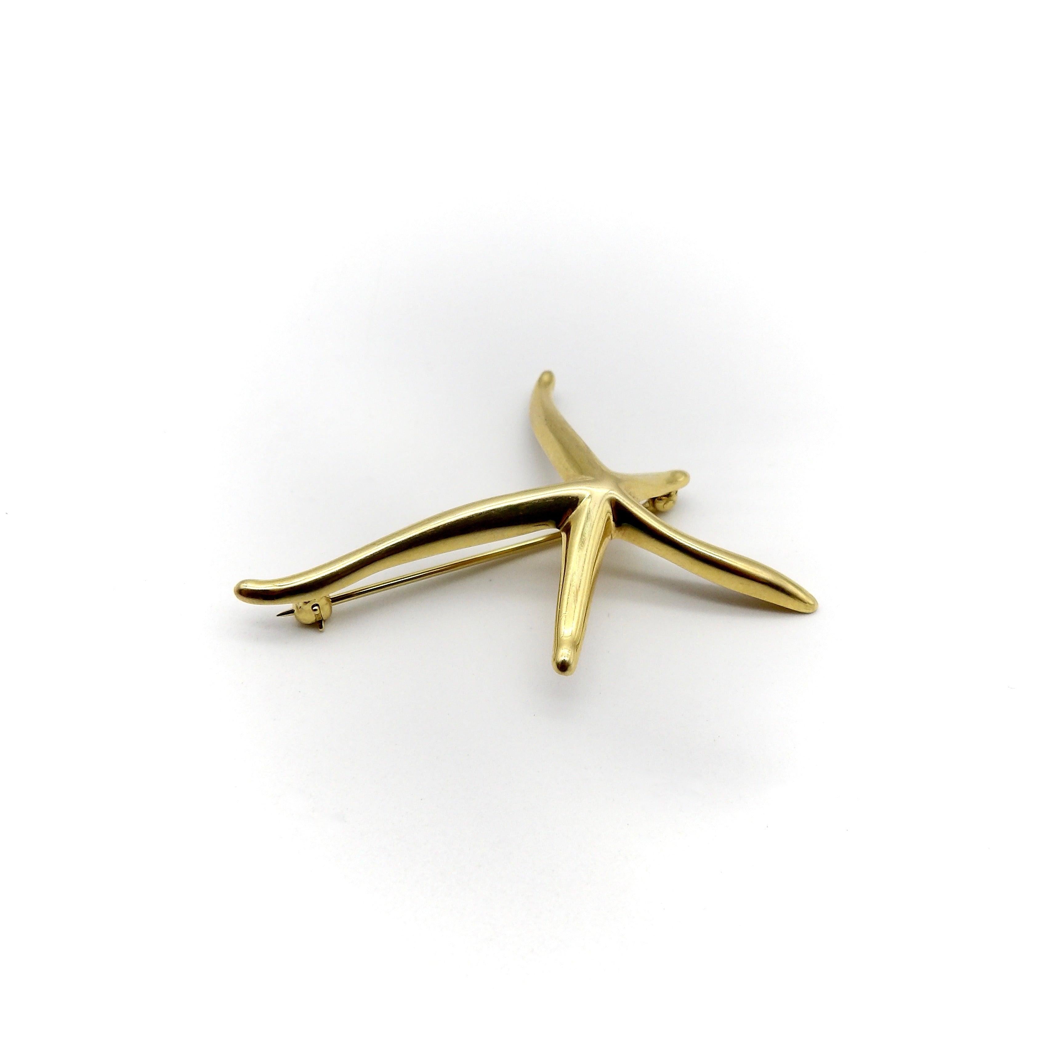 Modern 18K Gold Elsa Peretti Starfish Brooch for Tiffany & Co.