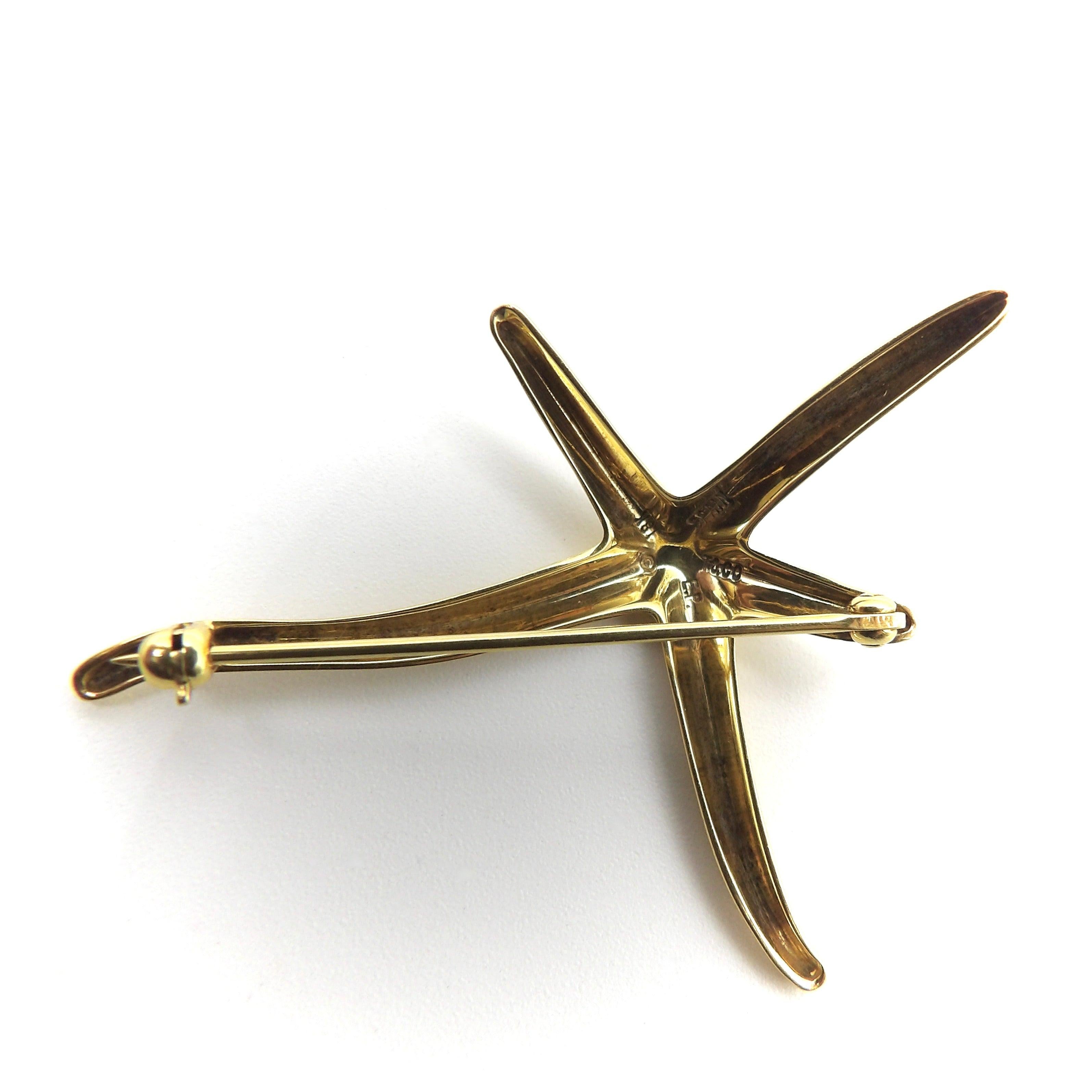 Women's or Men's 18K Gold Elsa Peretti Starfish Brooch for Tiffany & Co.