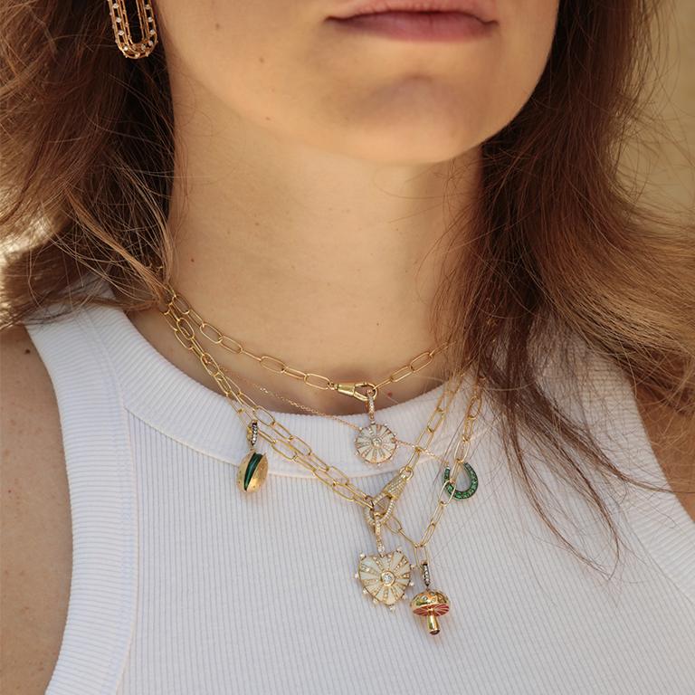 emerald horseshoe necklace