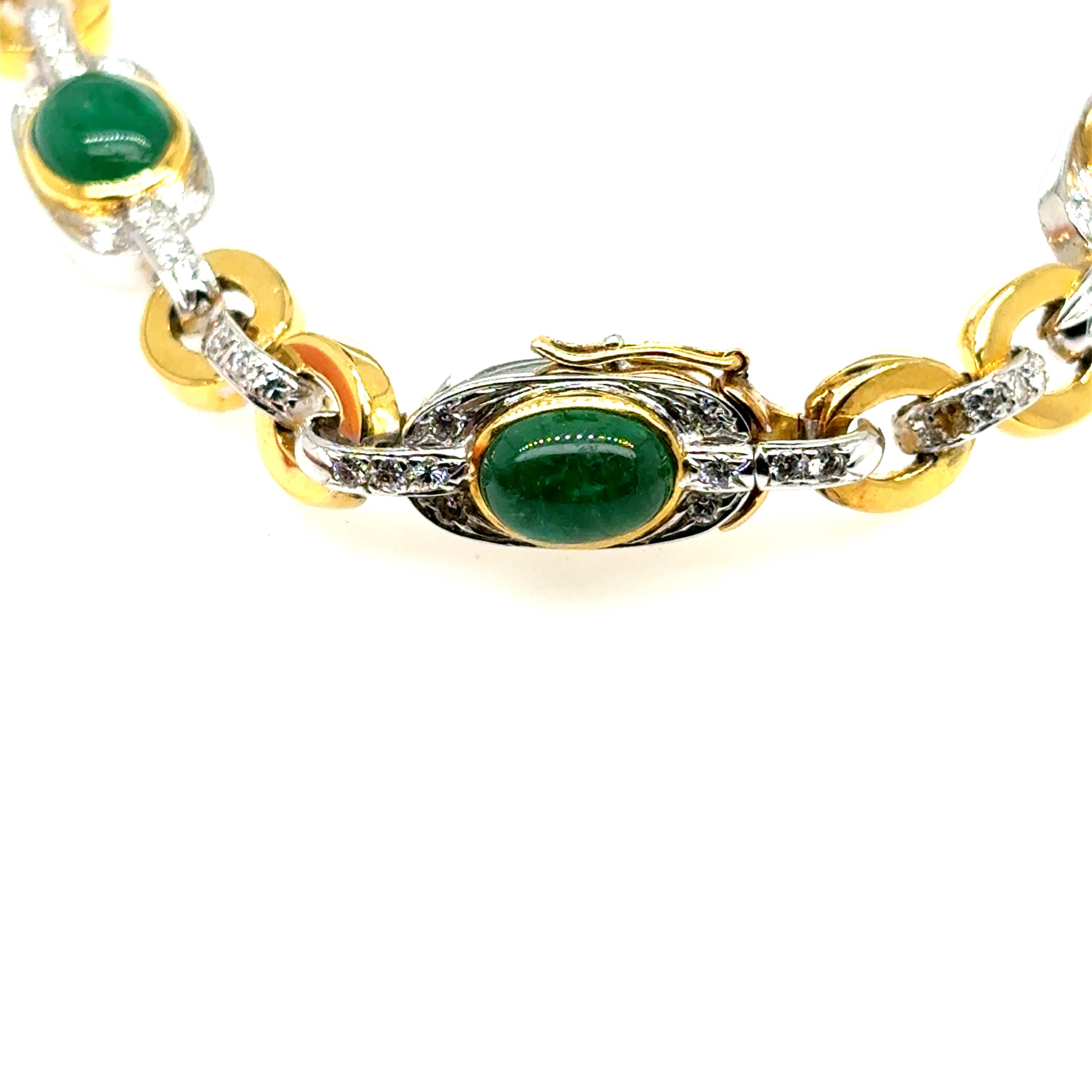 18k Gold Smaragd Cts 25,27 Diamant-Halskette (Smaragdschliff) im Angebot