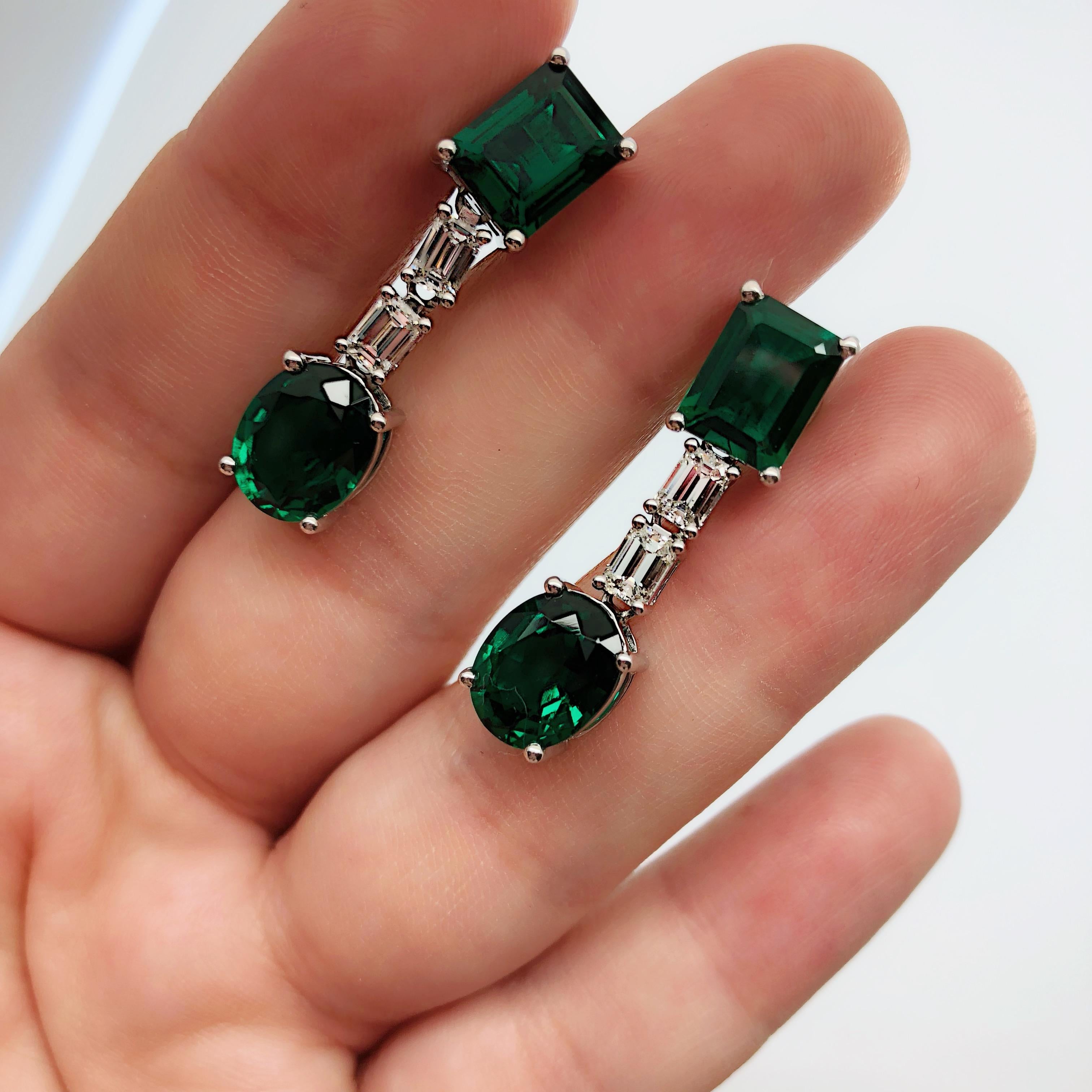 green emerald earrings