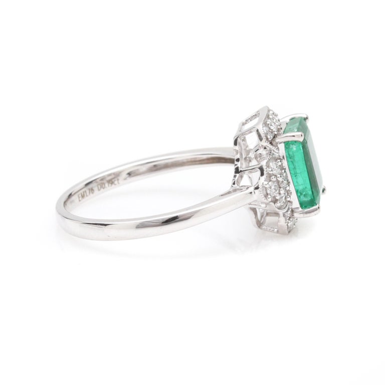 Customizable 18K Gold Emerald Engagement Ring, Antique Wedding Ring ...