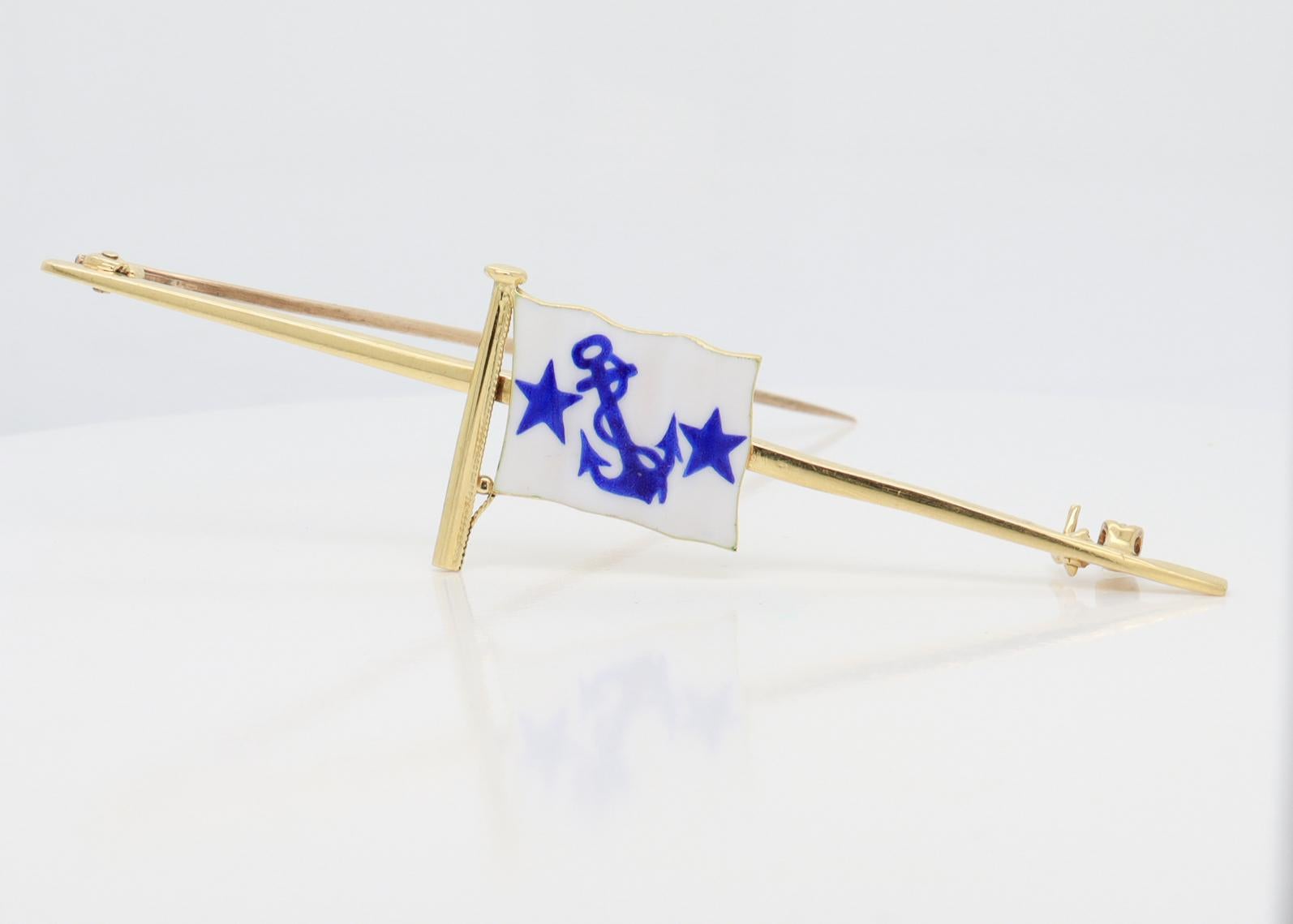 18K Gold and Enamel Benzie Seawanhaka Corinthian Yacht Club Commodore's ...