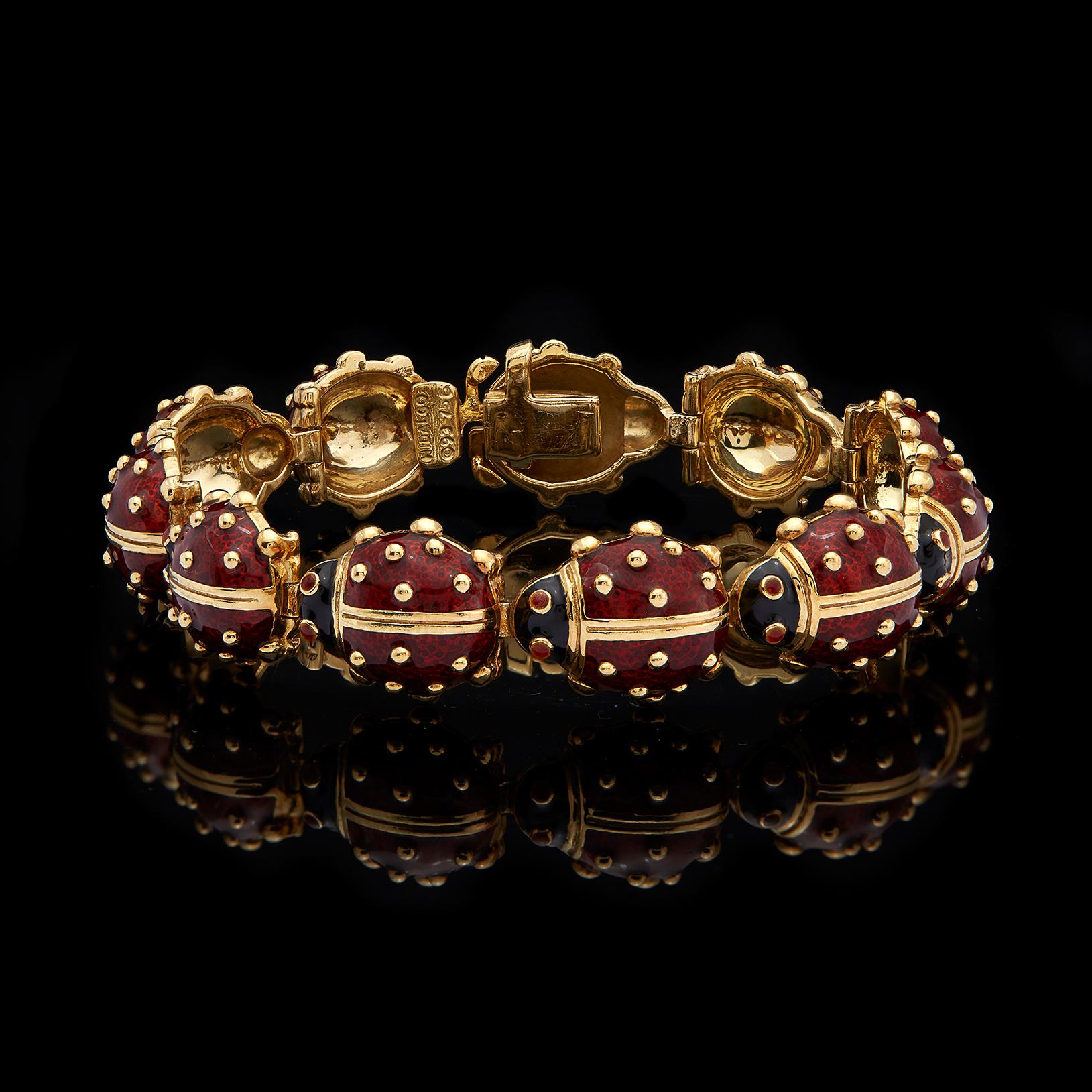 ladybug bracelet gold