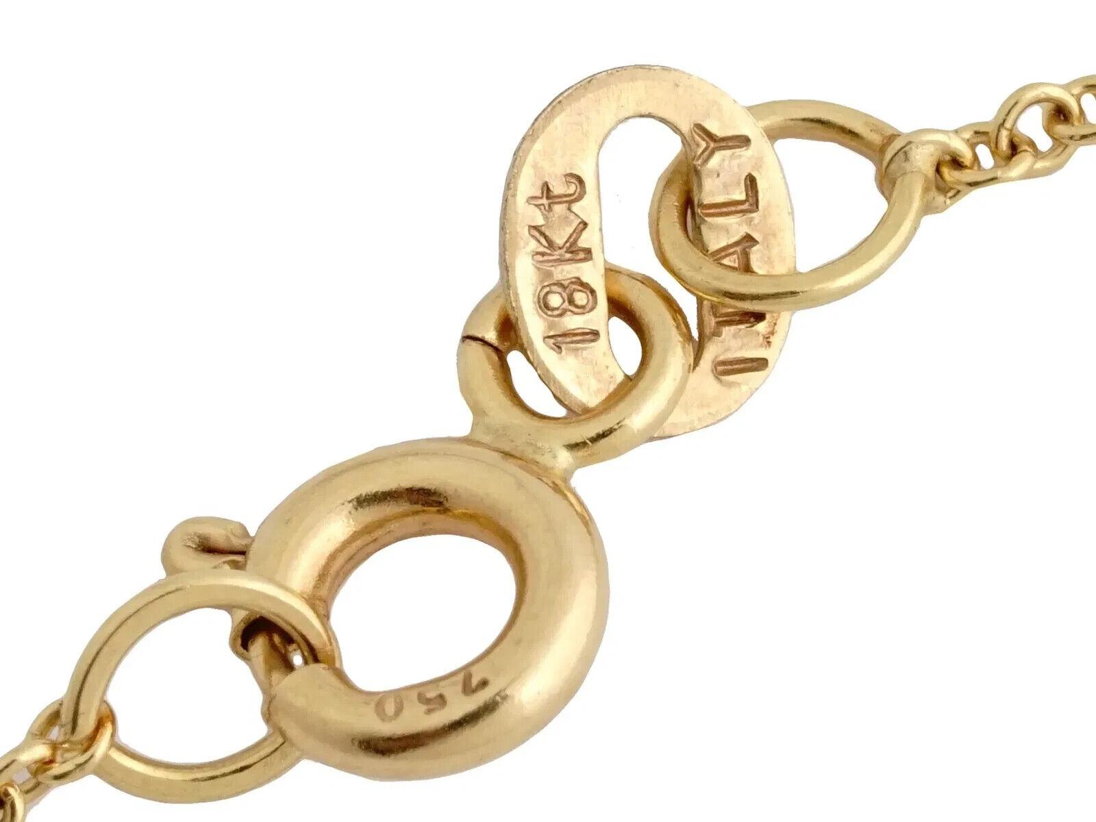 18K Gold Enamel Necklace With Allah Symbol Pendant For Sale 1