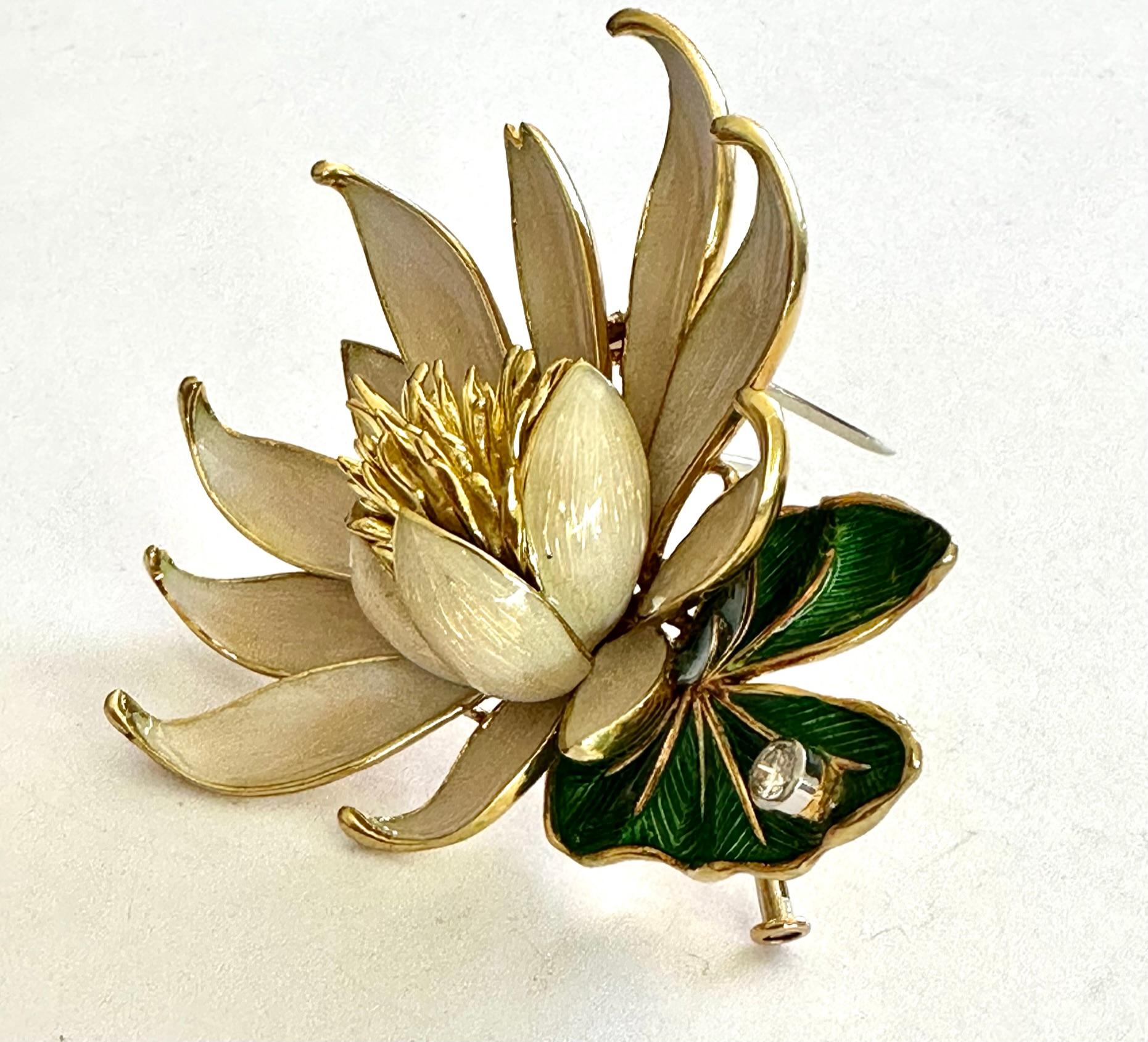 lotus brooch