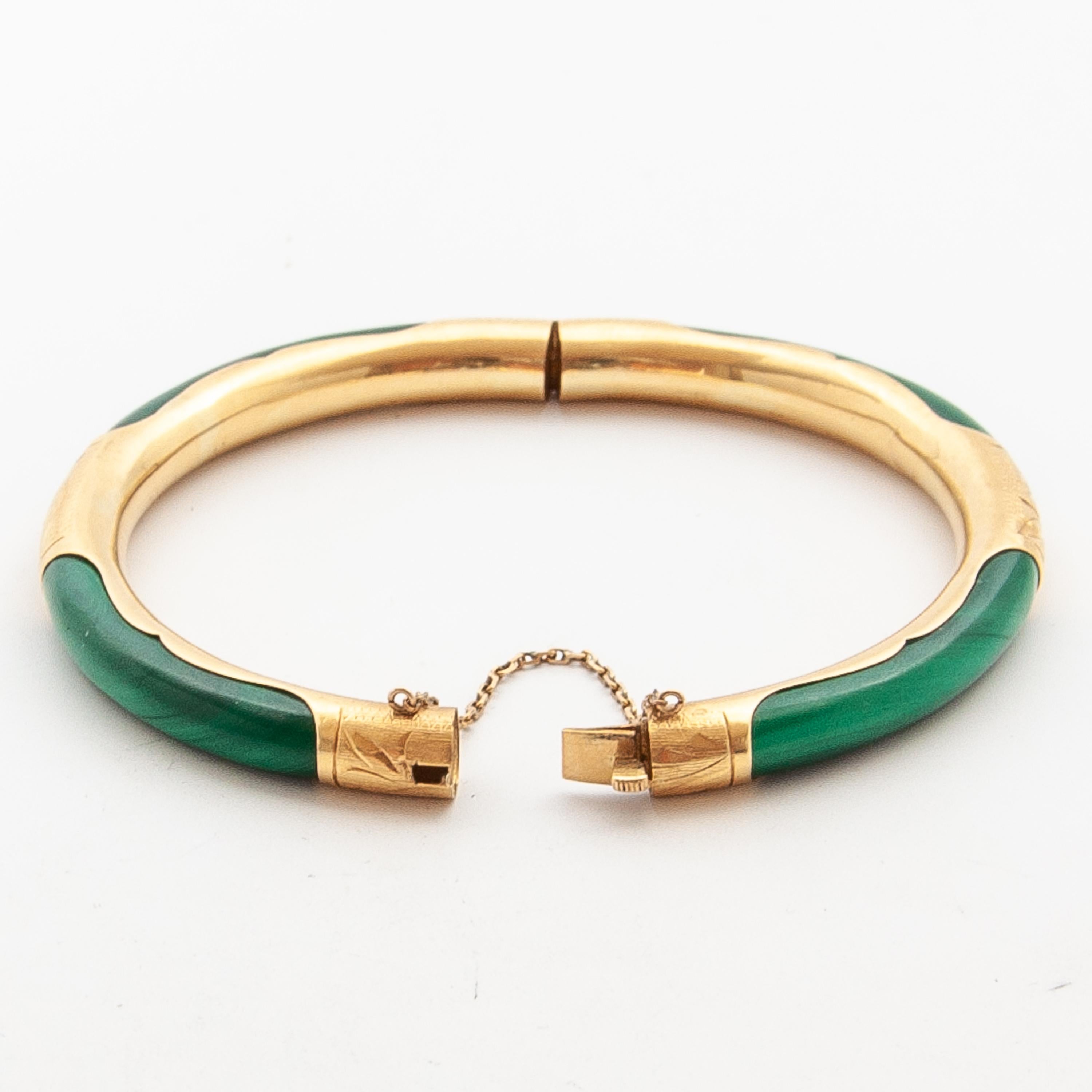 malachite gold bracelet