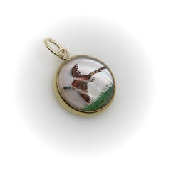 18K Gold Essex Crystal Pheasant Charm