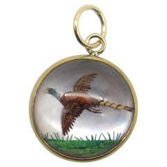 18K Gold Essex Crystal Pheasant Charm