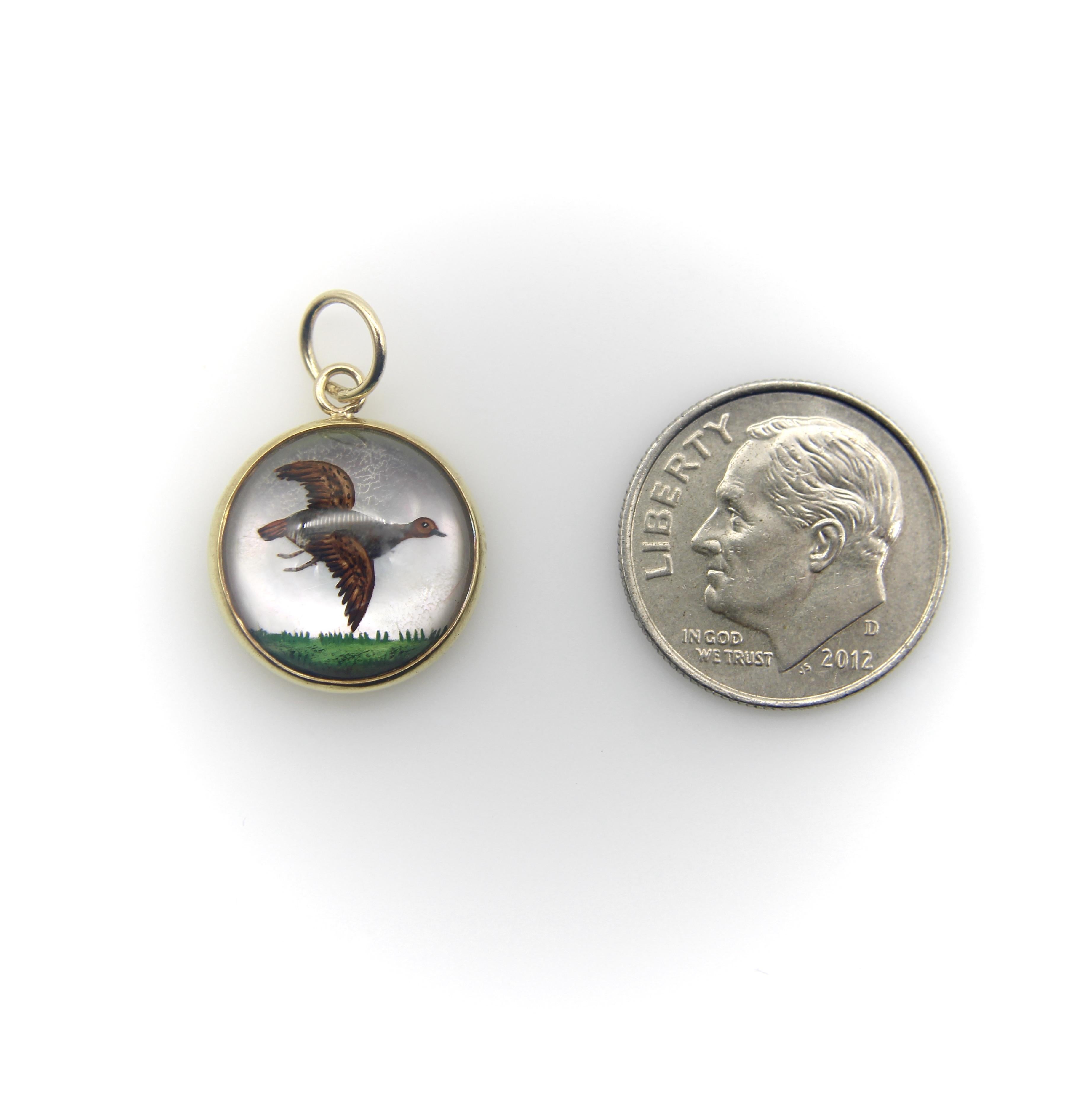 18K Gold Essex Kristall Wild Turkey Charme im Angebot 1