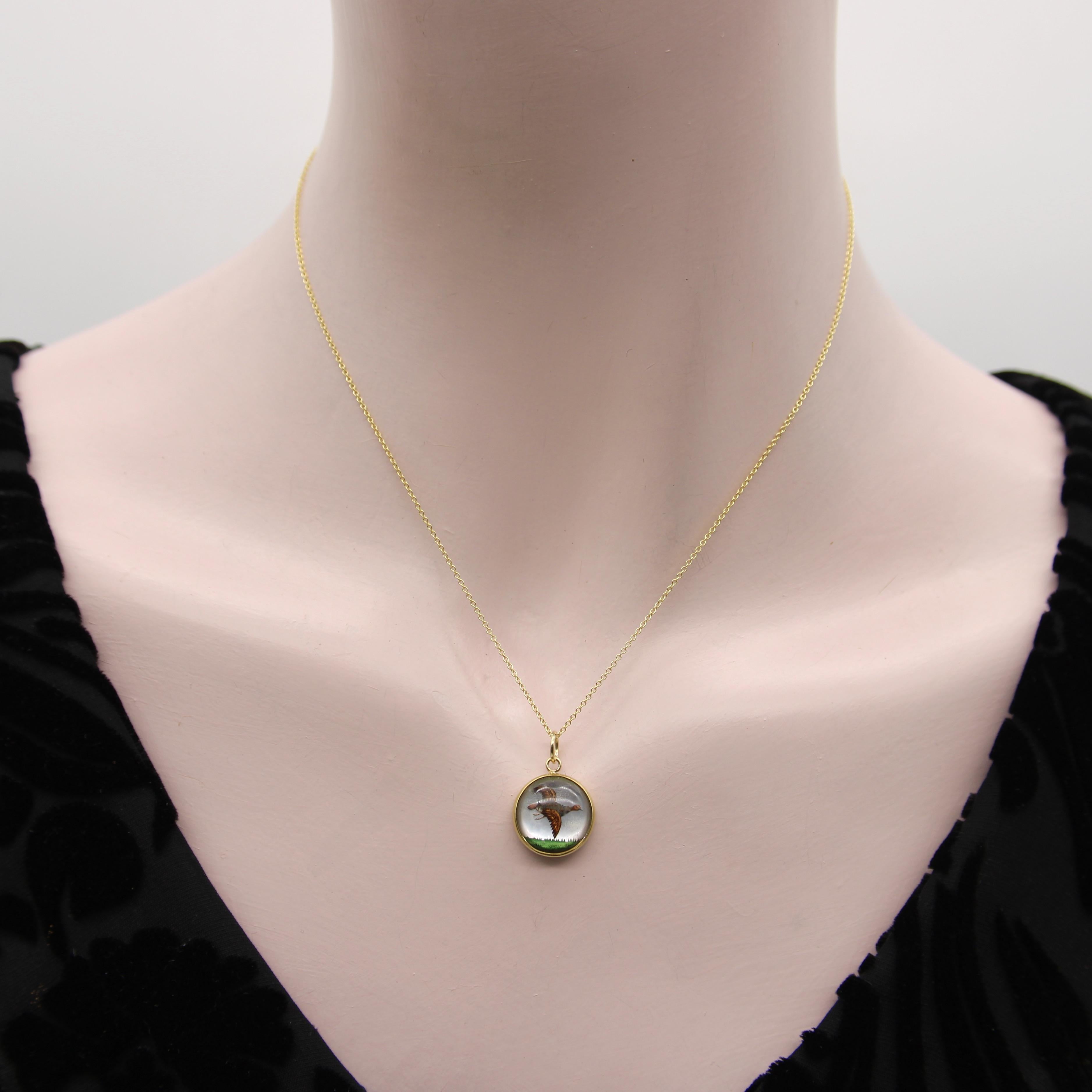 18K Gold Essex Kristall Wild Turkey Charme im Angebot 3