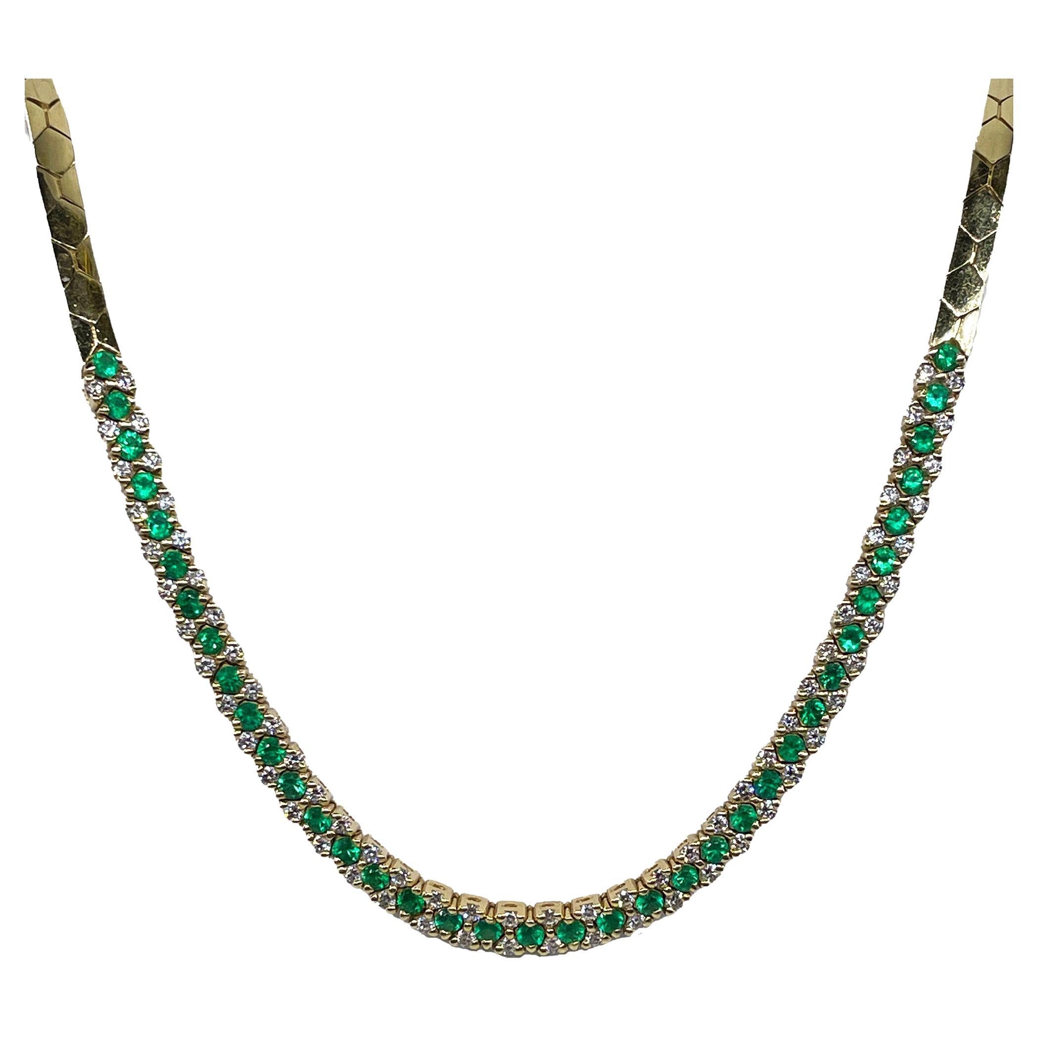 For millennia, necklaces have adorned human necks, evolving from humble materials like shells and bones to the dazzling displays of gemstones and precious metals we see today. This elegant last quarter of 20th Century collar necklace exemplifies
