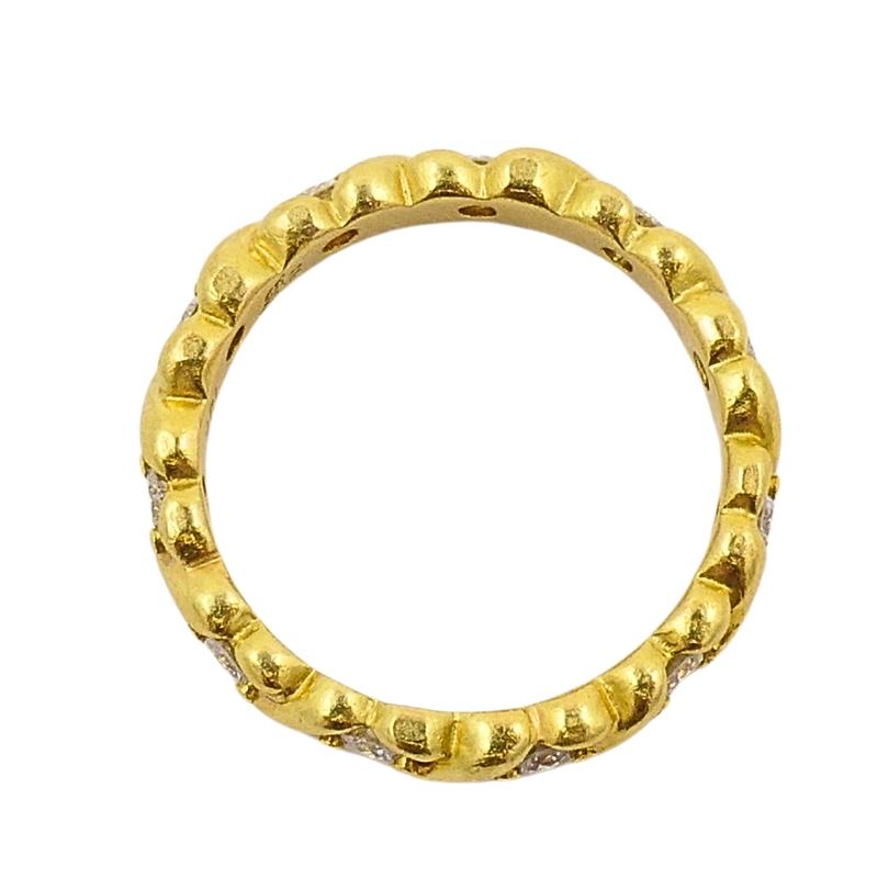 Women's 18k Gold Eternity Ring Diamond Band For Sale