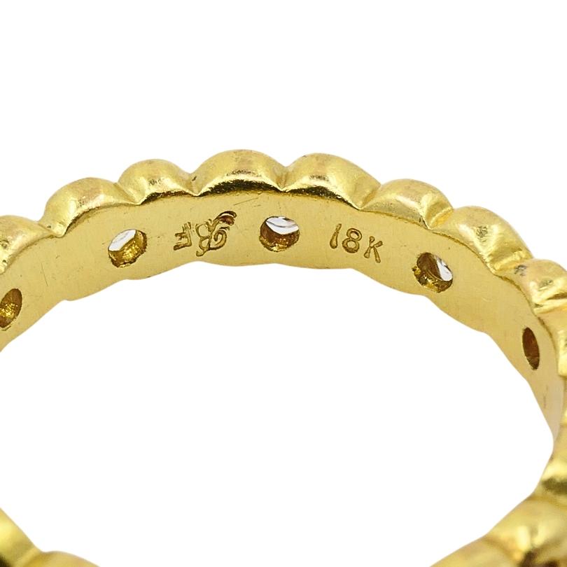 18k Gold Eternity Ring Diamond Band For Sale 1