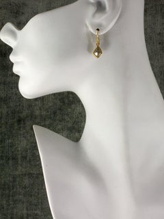 Margery Hirschey 18 Karat Gold, Faceted, Raw, Diamond Drop Earrings