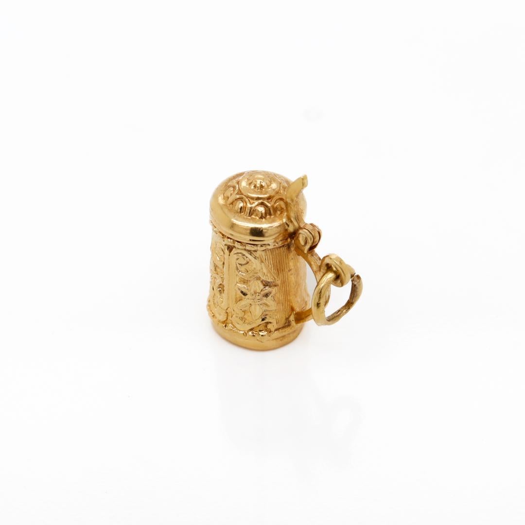 18k Gold Figural German Stein Charm for a Charm Bracelet For Sale 2