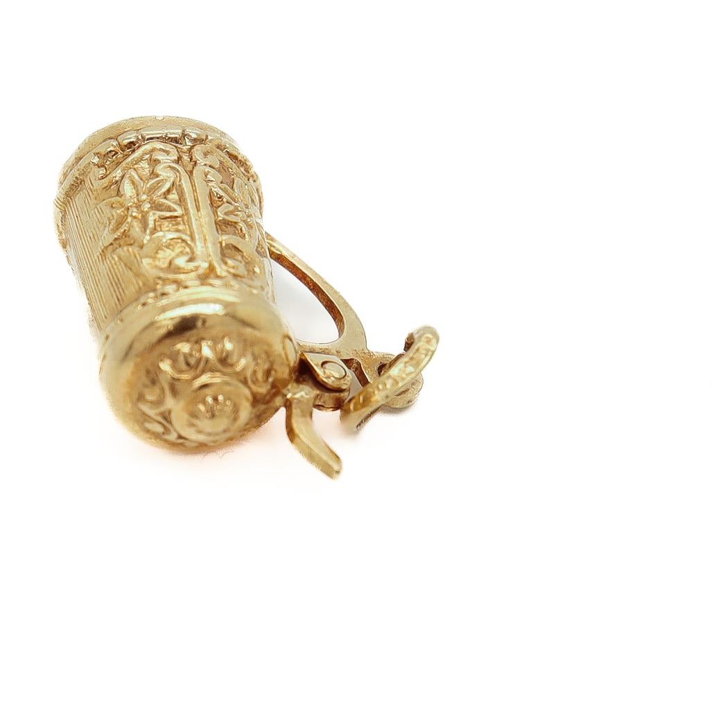 18k Gold Figural German Stein Charm for a Charm Bracelet For Sale 5