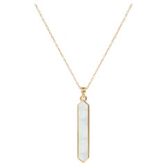 Collier barre en or 18K avec onyx noir, abalone, coquillage gris tahitien MOP