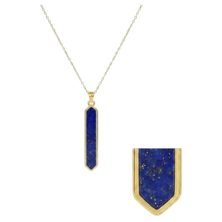 18K Gold filled bar Necklace with Turquoise, Lapis, Black onyx, Malachite